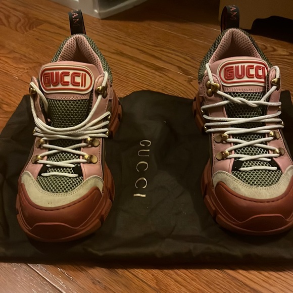 Gucci Shoes - Gucci Flashtrek Sega leather sneakers (womens)